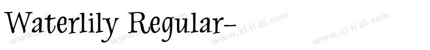 Waterlily Regular字体转换